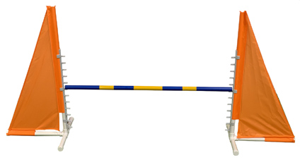 Cool Runners Wild Wing Regulation Wing Jumps with Bar and Rubber Bar Holder Strips - Orange