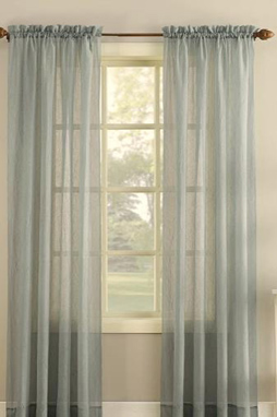 Crushed Sheer Rod Pocket Voiles - Charcoal