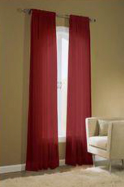Sheer Panel - Burgundy