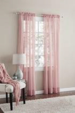 Sheer Panel - Rose